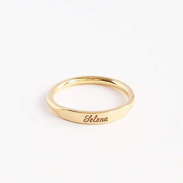 Personalized Name Ring / Custom Name Jewelry / Sterling Silver Ring, 18K Gold Vermeil Ring / Valentine's gift/Engraved ring