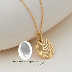 Mother Children Fingerprint Necklace, Personalized Family Jewelry, Mom Keepsake Pendant, Custom Fingerprint Gift