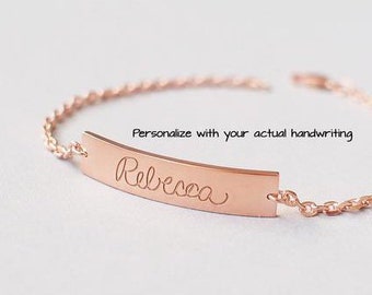 Actual Handwriting Bracelet - Personalized Bracelet For Her - Personalized Gift - Memorial Bracelet - Mother's Day Gift