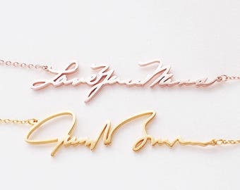 Personalized Handwriting Necklace / Gift for Her / Bridesmaid Gift - HN01