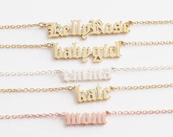 Custom Name Necklace / Name Jewelry / Children Names Necklace / Personalized Name Necklace / Bridesmaid gift HN01C