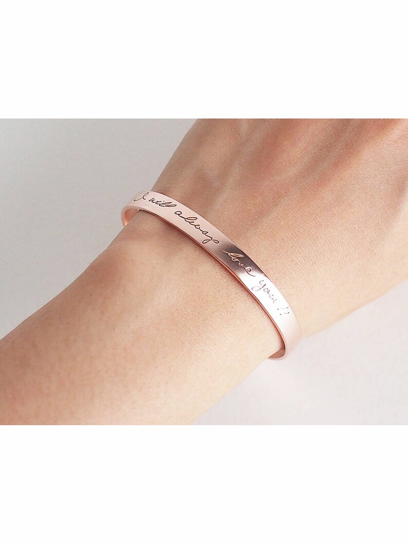 Personalized Cuff Bracelet Handwriting Cuff Bracelet Etsy