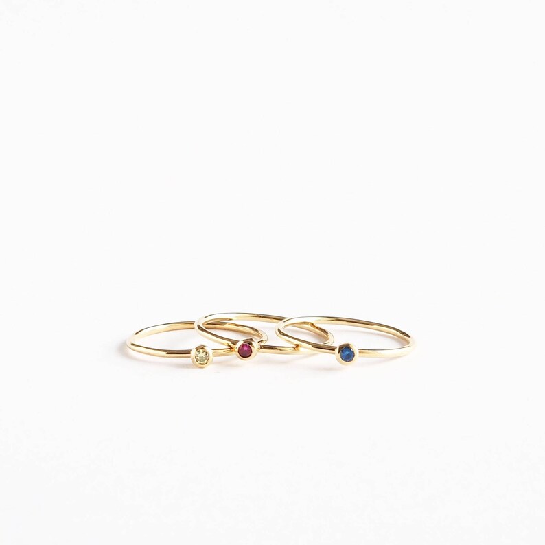 Dainty Birthstone Ring by IME JEWELRY Custom Birthstone Ring Minimal Ring Stacking Ring Minimal Jewelry image 5