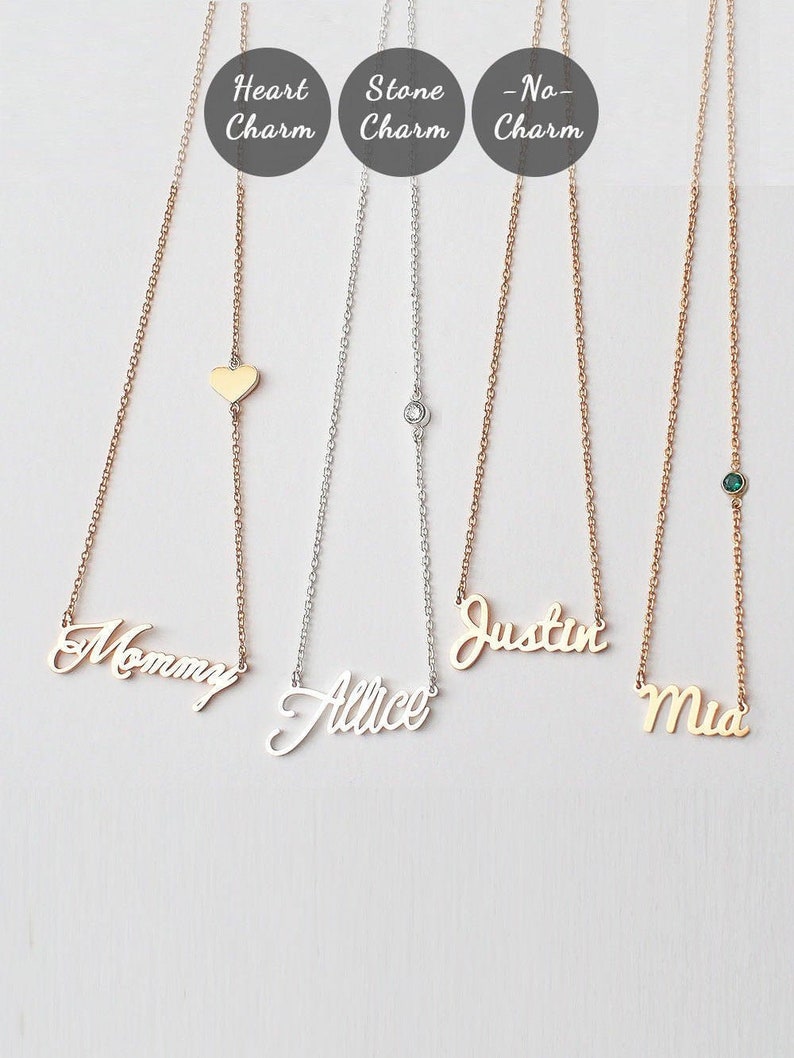 Custom Name Necklace / Personalized Name Necklace / Children Etsy