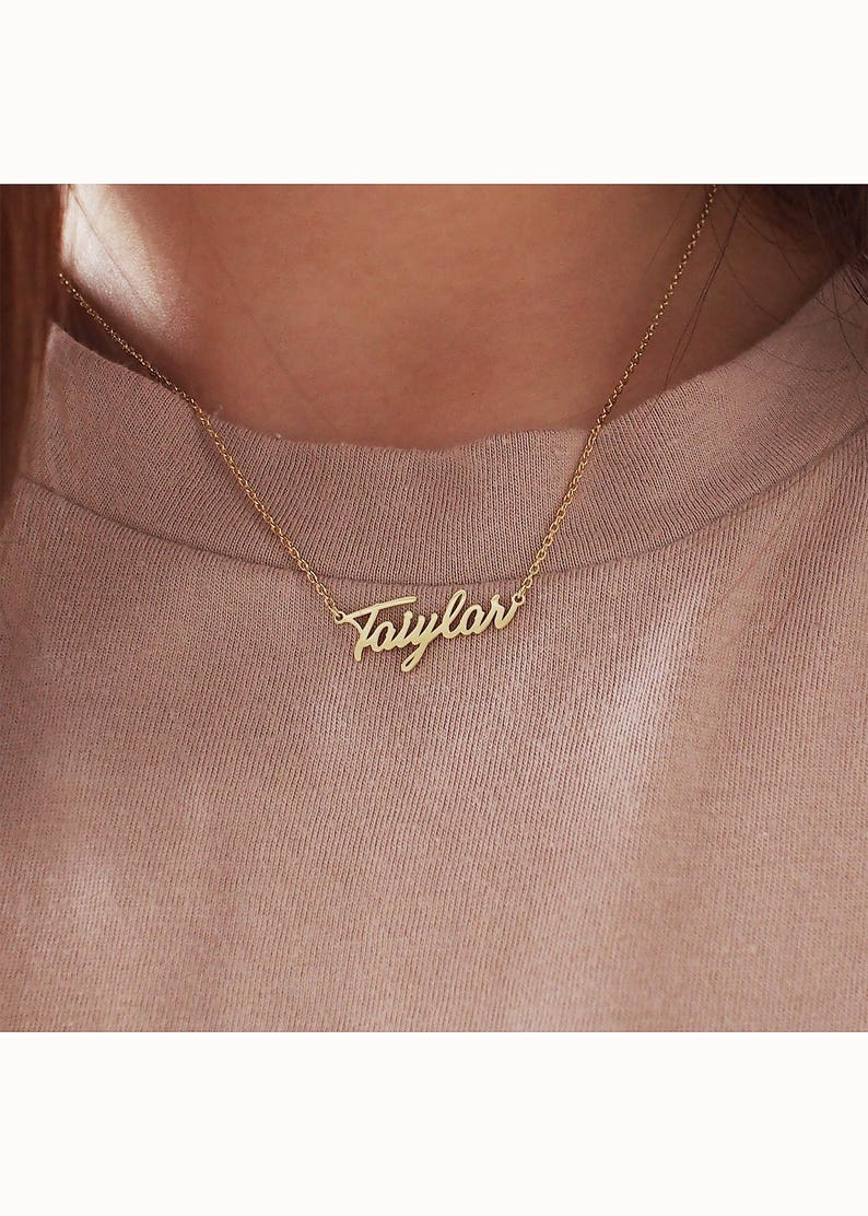 Custom Name Necklace / Name Jewelry / Children Names Necklace Etsy