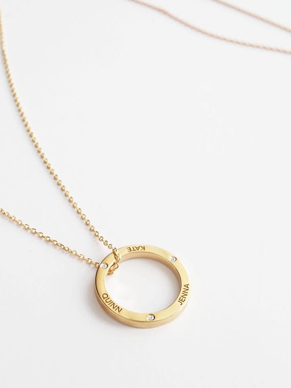 mother's day necklace with children's names