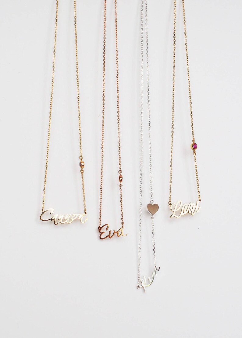Custom Name Necklace / Name Jewelry / Children Names Necklace Etsy