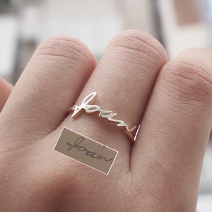 Personalized Actual Handwriting Ring / Name Ring /  Personalized Actual Signature Ring / Custom Bridesmaid Gift