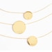 Gold Disk Necklace / Personalized Name Necklace / Custom Name Disc Necklace / Anniversary Necklaces / Friendship Necklaces - HN22 