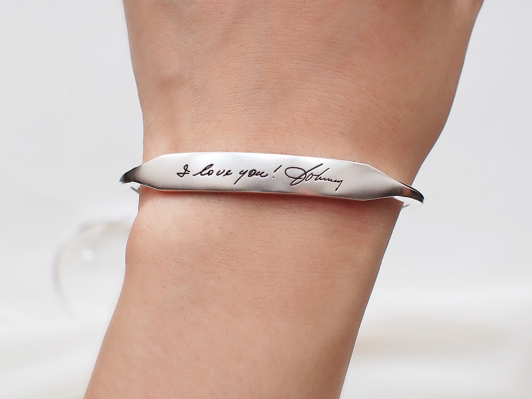 Actual Handwriting Cuff Bracelet / Personalized Cuff / Signature Cuff