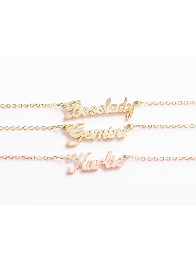 Custom Name Necklace / Name Jewelry / Children Names Necklace Etsy