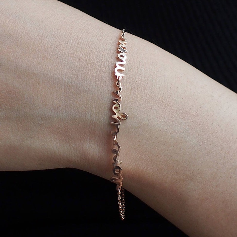 Custom Handwriting Bracelet: Actual Signature Jewelry Keepsake, Mothers Gift, Christmas Gifts image 7