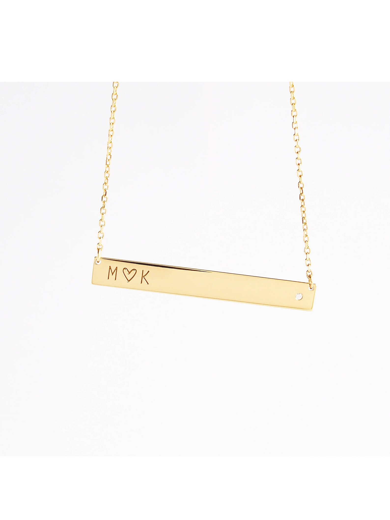 Personalized Bar Necklace / Engraved Bar Necklace / Etsy