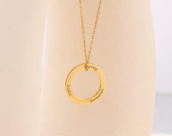 Mother Daughter Necklace, Family Circle Necklace, Generations Jewelry, Grandma Gift, Family Keepsake Necklace