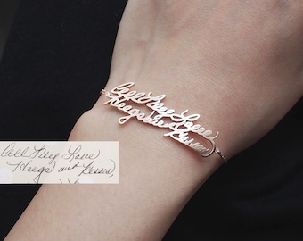 Custom Handwriting Bracelet / Personalized Handwriting Bracelet / Name bracelet / Memorial jewelry