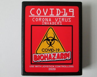 Atari 2600 CORONA VIRUS INVADERS Video Game Cartridge < Free Shipping >