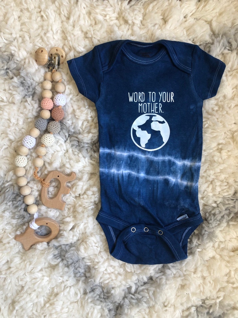 12mo Organic Indigo Baby Onesie