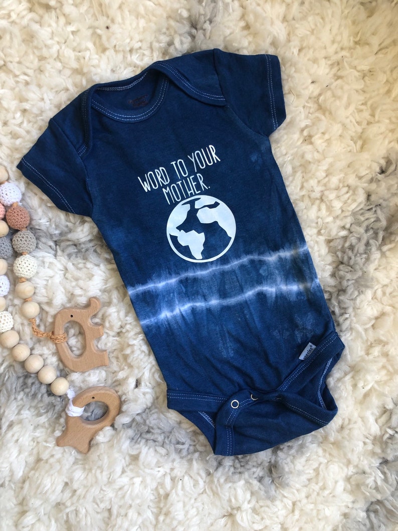 12mo Organic Indigo Baby Onesie