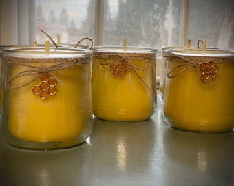 100% Beeswax Candles, hand poured