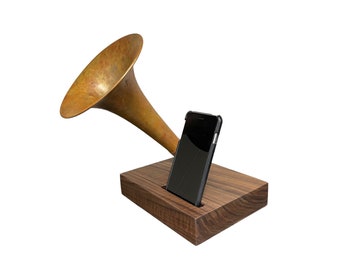 Acoustic Trombone Speaker, iPhone Speaker, Horn Speaker, iPhone Dock, iPhone Stand, iPhone Amplifier, Speaker 12202303