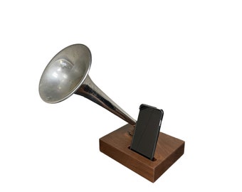Acoustic Horn Speaker, iPhone Speaker Horn Speaker, Wireless Speaker, iPhone Dock, iPhone Stand, iPhone Speaker 12202305