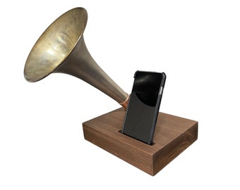Acoustic Trombone Speaker, iPhone Speaker, Horn Speaker, iPhone Dock, iPhone Stand, iPhone Amplifier, Speaker 12202301