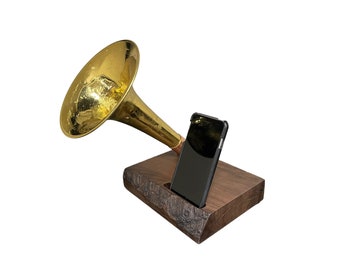 Acoustic Trombone Speaker, iPhone Speaker, Horn Speaker, iPhone Dock, iPhone Stand, iPhone Amplifier, Speaker 12202304