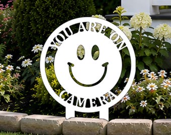 Home Security Sign Yard Surveillance Camera Alert Burglary Warning Outdoor Property Protection Display Metal ACM Weatherproof Yard Stake