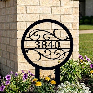 Personalized House Number Metal ACM Sign Custom Yard Address Plaque Outdoor Welcome Home Gift Housewarming Realtor Closing Present Garden