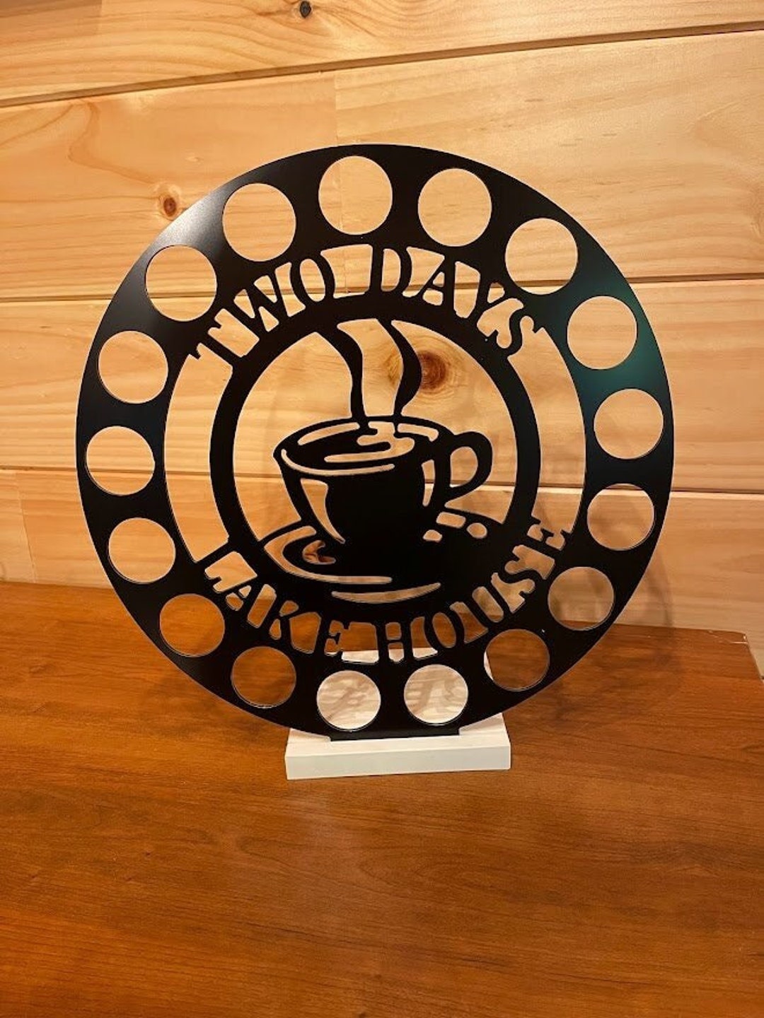 Personalized Coffee Cup Kcup Holder and Coffee Pod Storage Steaming