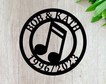 Custom Music Note Yard Signs - Music Decor for Home - Gift for Music Teacher or Student - Garden Decoration for All Season w Yard Stakes