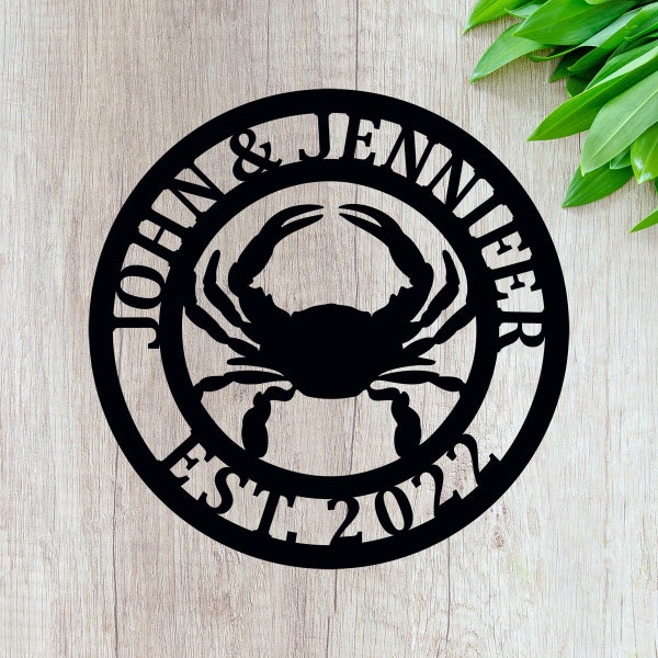 Crab Sign Etsy