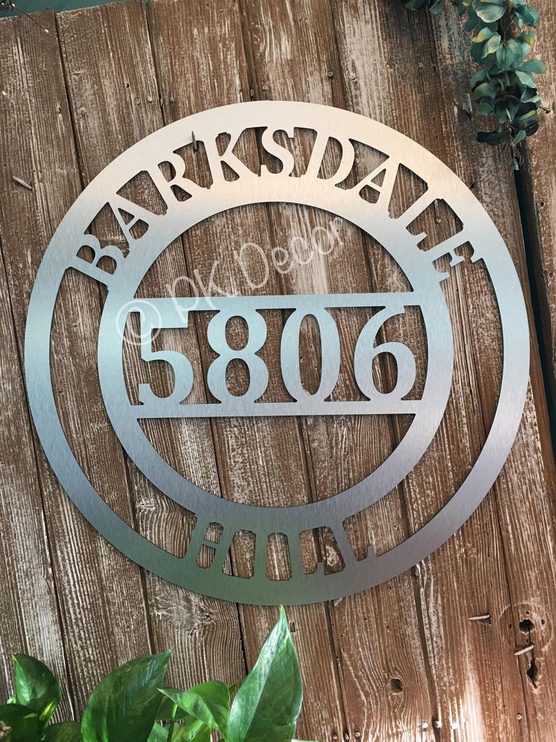 Address Sign for House Custom Street Number Sign Metal ACM