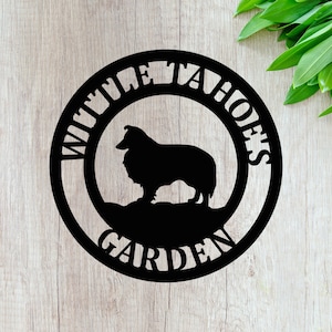 Custom Sheltie Gift - Shetland Sheepdog Flag - Personalized Sheltie Dog Memorial Yard Sign - Sheltie Lover Address Sign -Customize Dog Breed