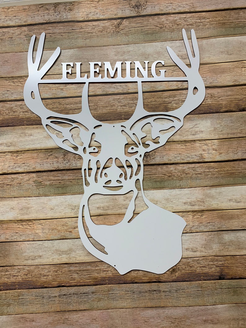 Deer Antler Name Sign 18x24 QUICK Ship Deer Etsy