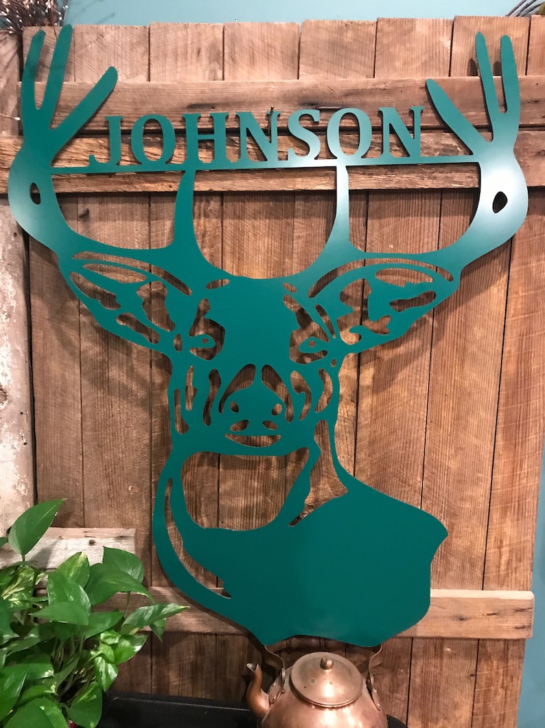 Deer Antler Name Sign 18x24 QUICK Ship Deer Etsy