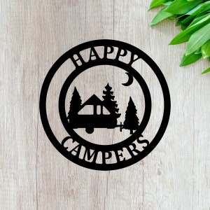 Aline Camper Sign - Personalized Aline Campsite Flag - Camping Name Sign - Adventures Await - Happy Campers - I Go Where I&#39;m Towed - QUICK