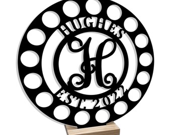 Customizable Last Name K-Cup Holder and Coffee Pod Storage - Perfect Wedding Gift - Fall Kitchen Decor
