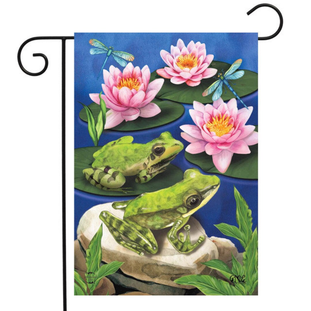 Frog Garden Decor Frog Gifts for Women Frog Garden Flag Etsy