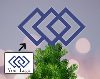 Custom Business Logo Tree Topper - Business Logo Decor Christmas Tree Topper - Logo Design Tree Topper - New Business Owner Gift