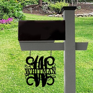 Custom name hanging mailbox sign personalized garden flag for front yard porch mailbox or garden space family name yard decor outdoor display sign