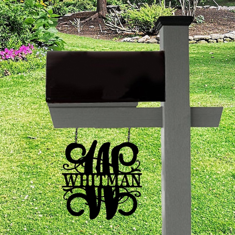 Custom name hanging mailbox sign personalized garden flag for front yard porch mailbox or garden space family name yard decor outdoor display sign