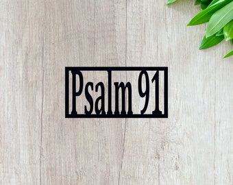 Psalm 91 Garden Flag Decor - Psalm 91 Sign - Christian Garden Flag with Psalm 91 - Choose Size and Hanging Option - Church Yard Sign