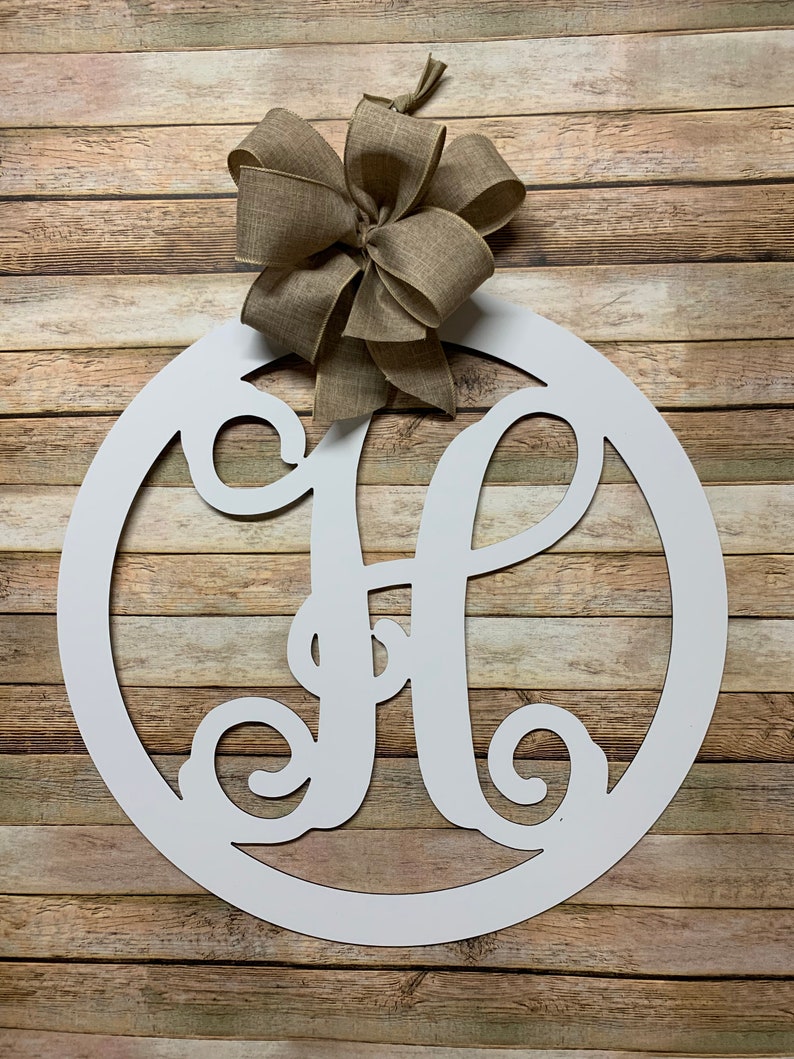 Initial Monogram Wall Decor Metal ACM 18 Etsy
