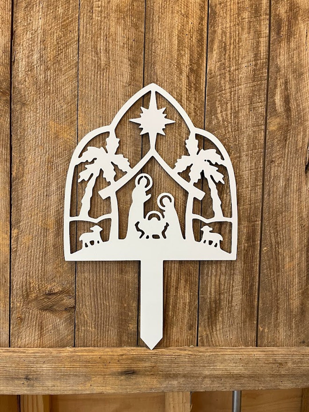 Nativity Scene Christmas Tree Topper Doubles as Yard or Etsy