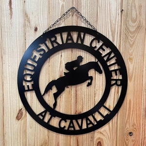 Personalized Horse Decor - Perfect Equestrian Wall Decor for Girls Room - Customized Horse Rider Decor - Equestrian Door Hanger