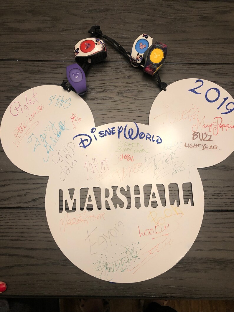 Mickey Door Hanger for your Disney Family Trip Memories to LAST Disney Autograph Signature Book Sign 18-Disney Family Vacation Memory Sign