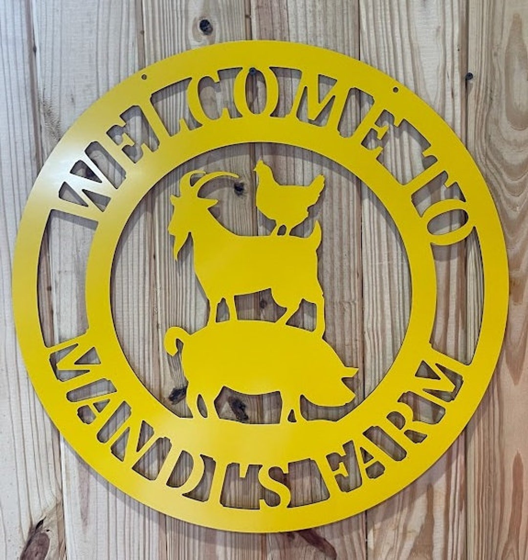 Custom Stacked Animals Yard Art Sign All Weather Metal ACM Etsy