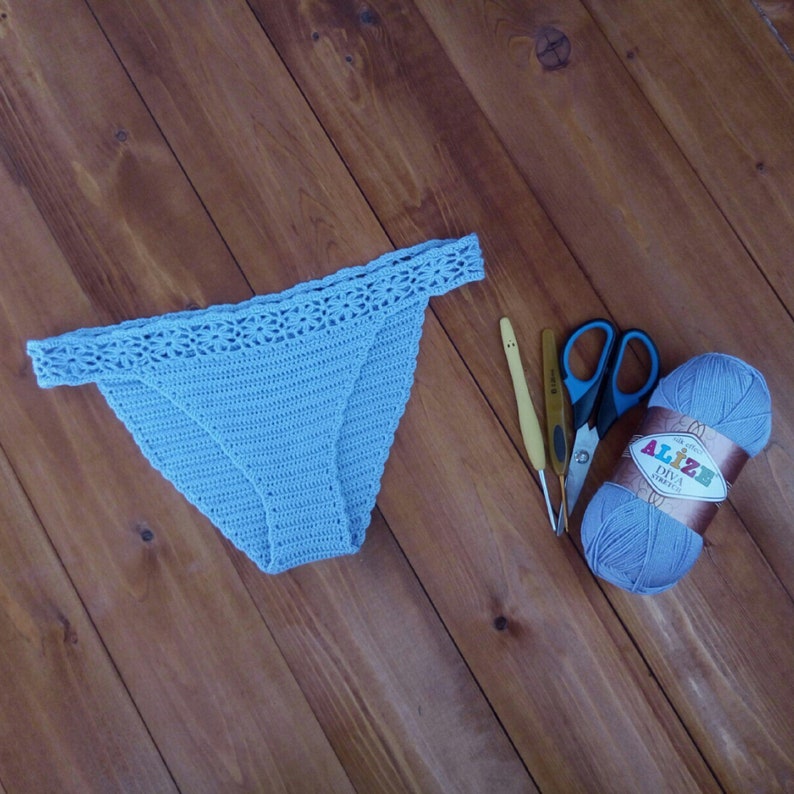 Crochet Bikini Bottom Pattern/ Crochet Panties/ Lace Lingerie/ Etsy