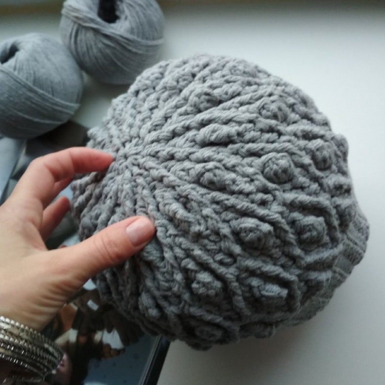 Crochet Hat Rhombuses Crochet Pattern for Women Crochet Beanie Crochet Hat